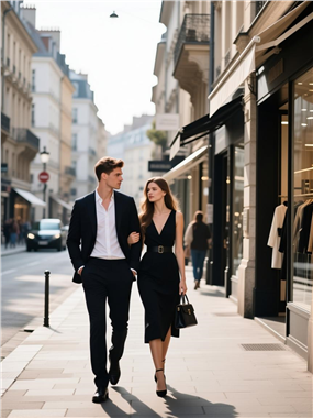 欧美街头时尚帅哥美女情侣街拍图片